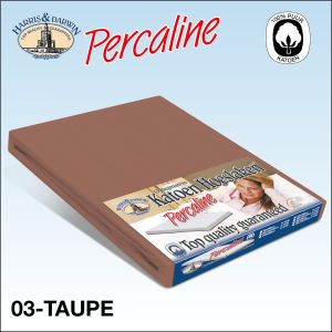 Topper Hoeslaken Katoen Taupe