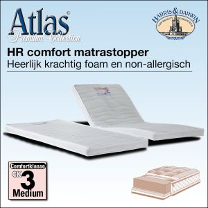 Luxe krachtige koudschuim Oplegmatras Atlas voor op de matras als topper.