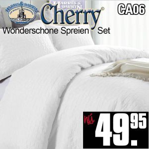 Sprei met slopen wit in ruitmotief