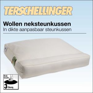Terschellinger Neksteunkussen: Unieke ondersteuning voor een gezonde nachtrust.
