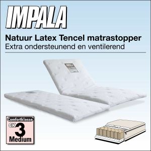 Impala Natuurrubber Topmatras - Medium: Perfecte balans tussen comfort en ondersteuning
