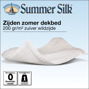 Super dun zomerdekbed gevuld met puur natuurlijke zijde.