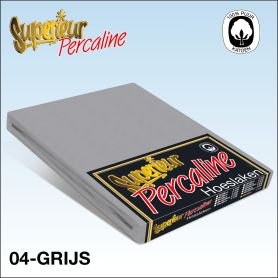 Perkal Katoenen Hoeslaken Grijs