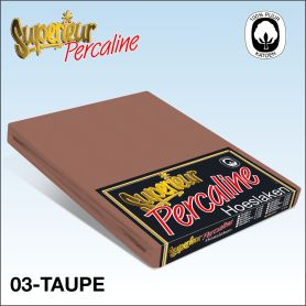 Perkal Katoenen Hoeslaken Taupe