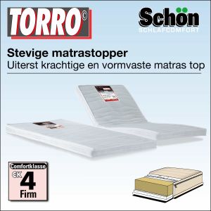 Torro de extra dikke en stevige matras topper van stevige koudschuim voor hard slapen.