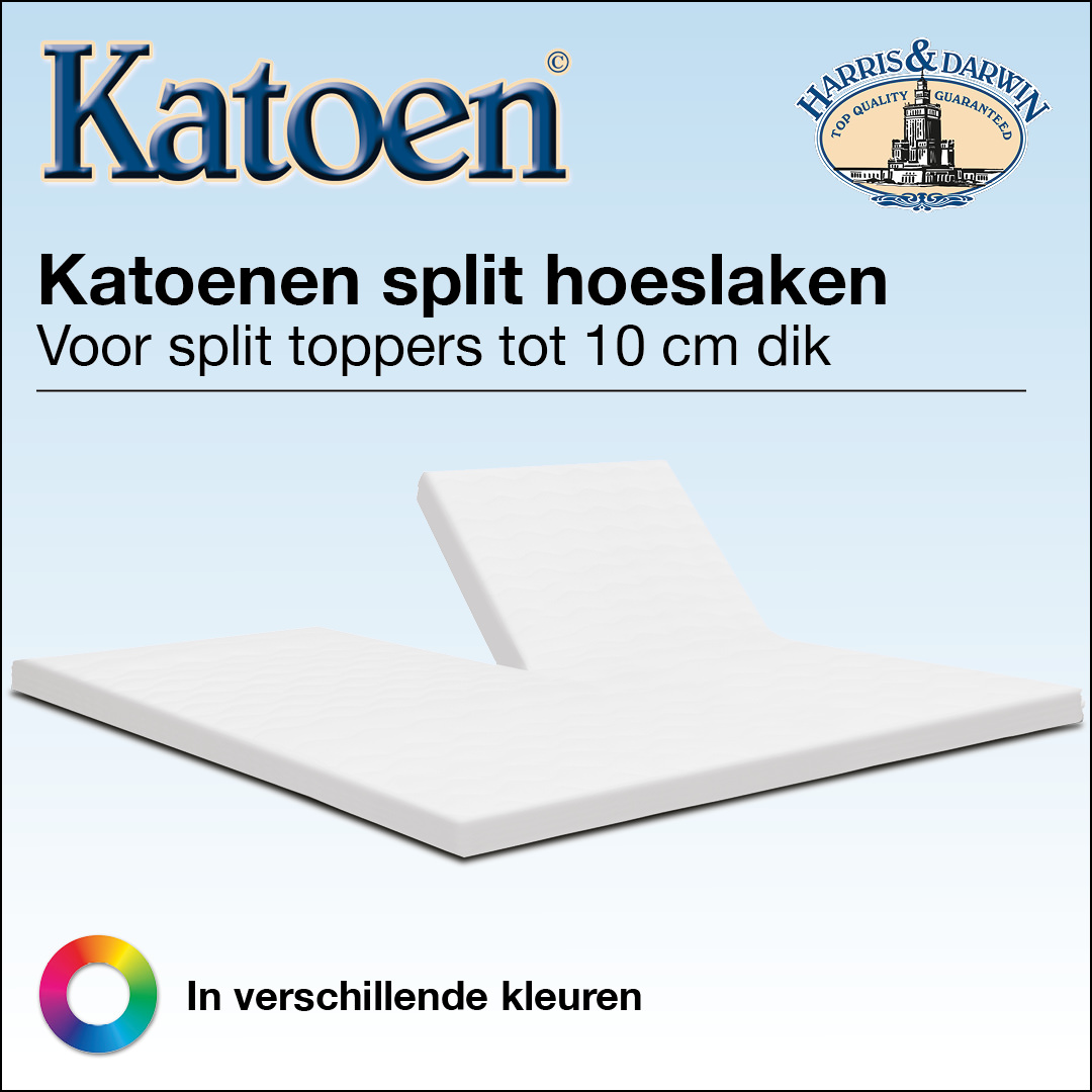 Koele Katoenen Split-Topper Hoeslakens